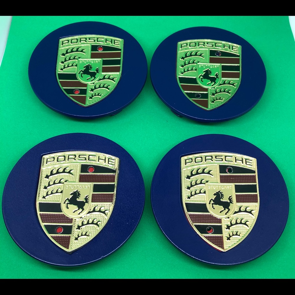COPY - 4 Porsche center cap 76 mm custom made new